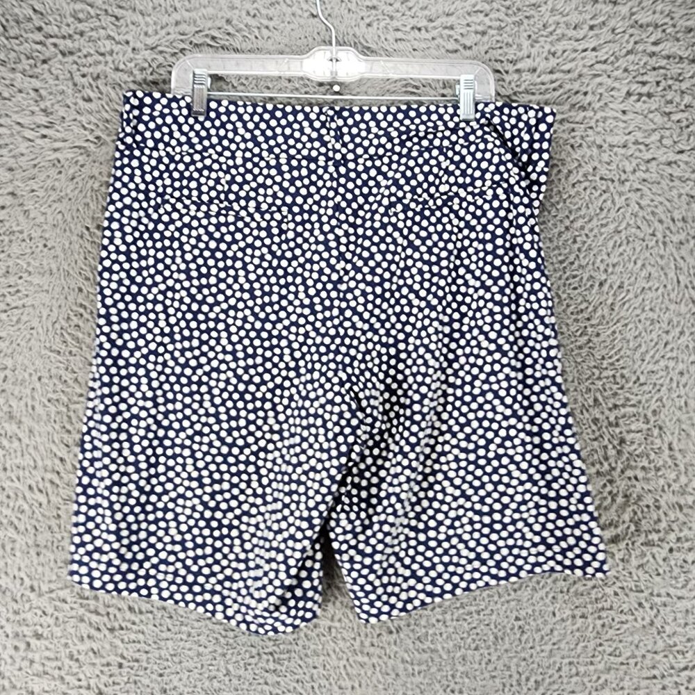 Spanx Shorts Womens 1X Navy Blue Polka Dot Pull On High Rise - Picture 9 of 10